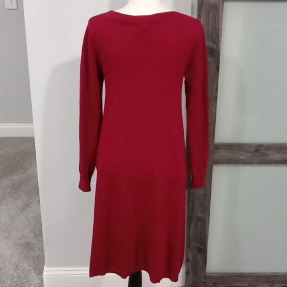 Sundance "film noir" raspberry red round neck pullover style dress size small - Picture 4 of 4